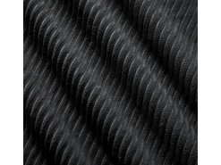 Clearance Sofá 3 Lugares Modular de Veludo Cannelado - com 3 Almofadas - 298x103x75cm - Preto