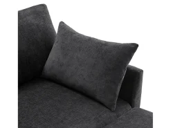 Sofá|ModernLuxe Sofá angular moderno em L - com apoio pés removível - 4 lugares - Cinza Cinzento