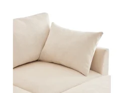 Sofá*ModernLuxe Sofá angular moderno em L - com apoio pés removível - 4 lugares - Bege