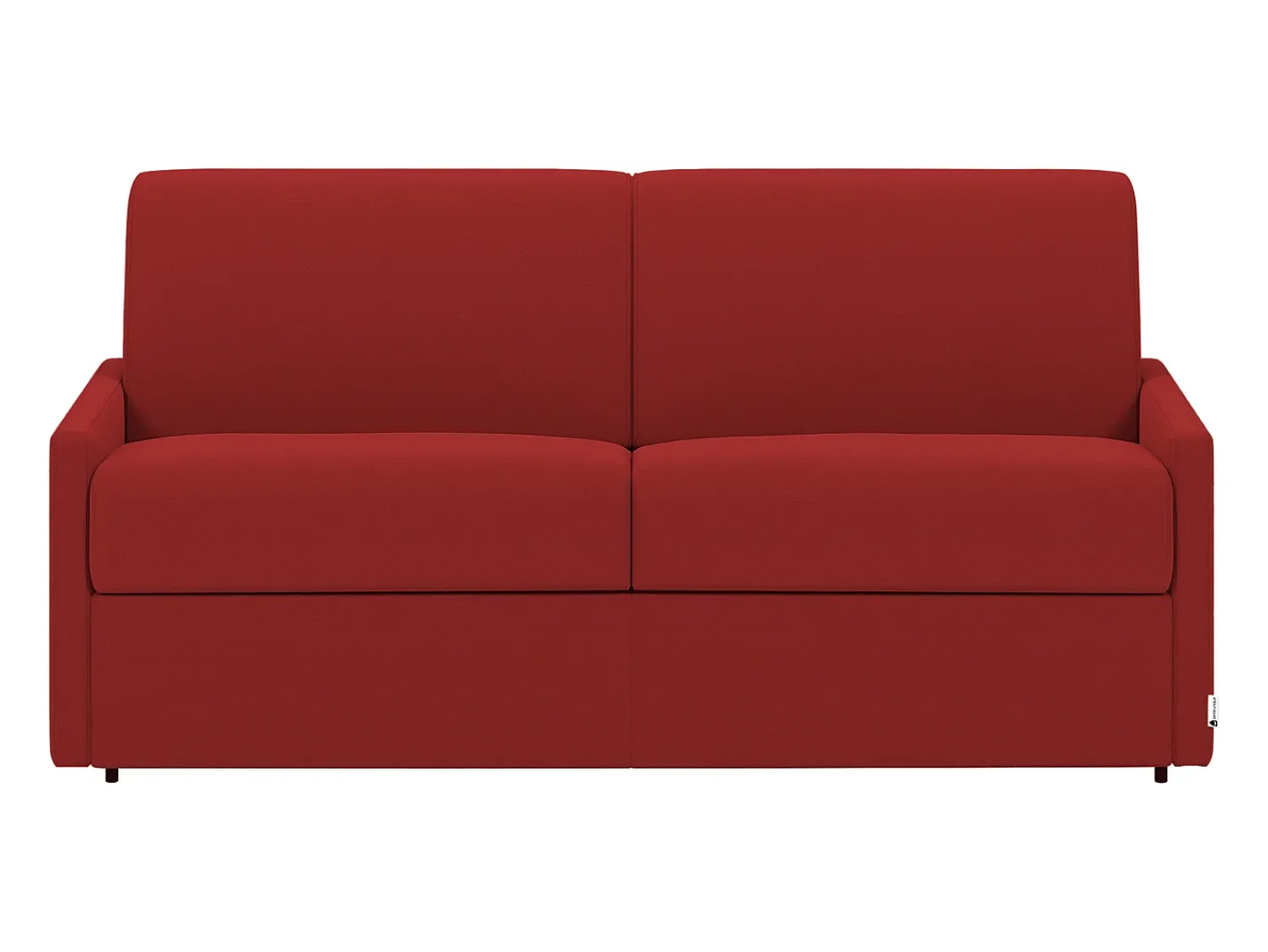 Hot Vente-unique Sofá cama 4 lugares colchão de 22 cm tecido cinzento CALIFE Vermelho
