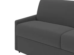 Sofá*Vente-unique Sofá cama 3 lugares colchão de 22 cm tecido CALIFE Cinzento