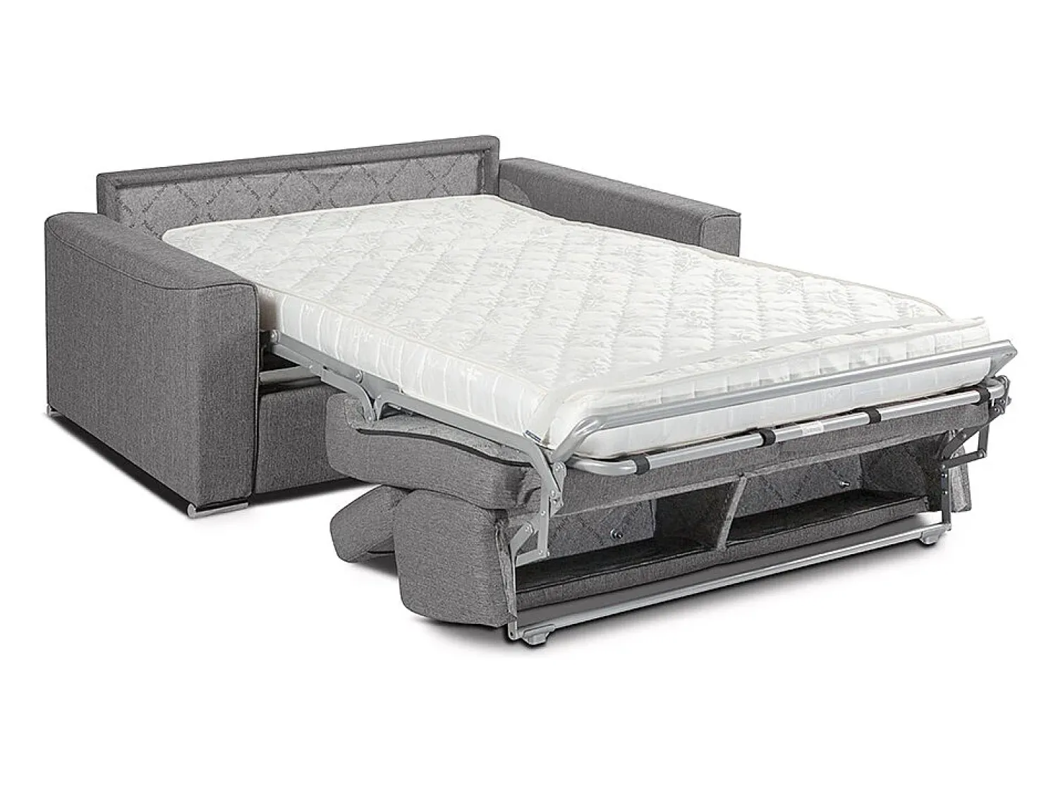 Sofá|Vente-unique Sofá cama 2 lugares colchão de 14 cm tecido VIZIR Bege