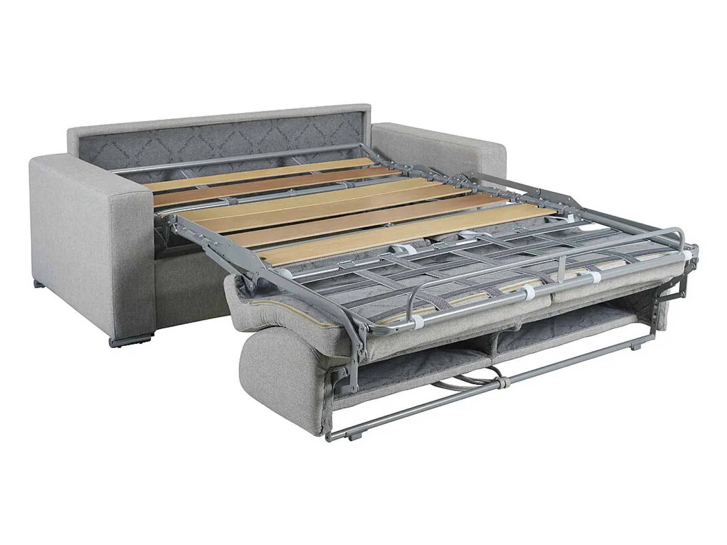 Online Vente-unique Sofá cama 4 lugares colchão de 18 cm tecido cinzento escuro CALITO Cinza antracite
