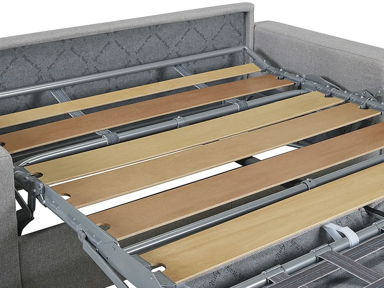 Vente-unique Sofá cama 4 lugares colchão de 18 cm tecido CALITO^ Sofá