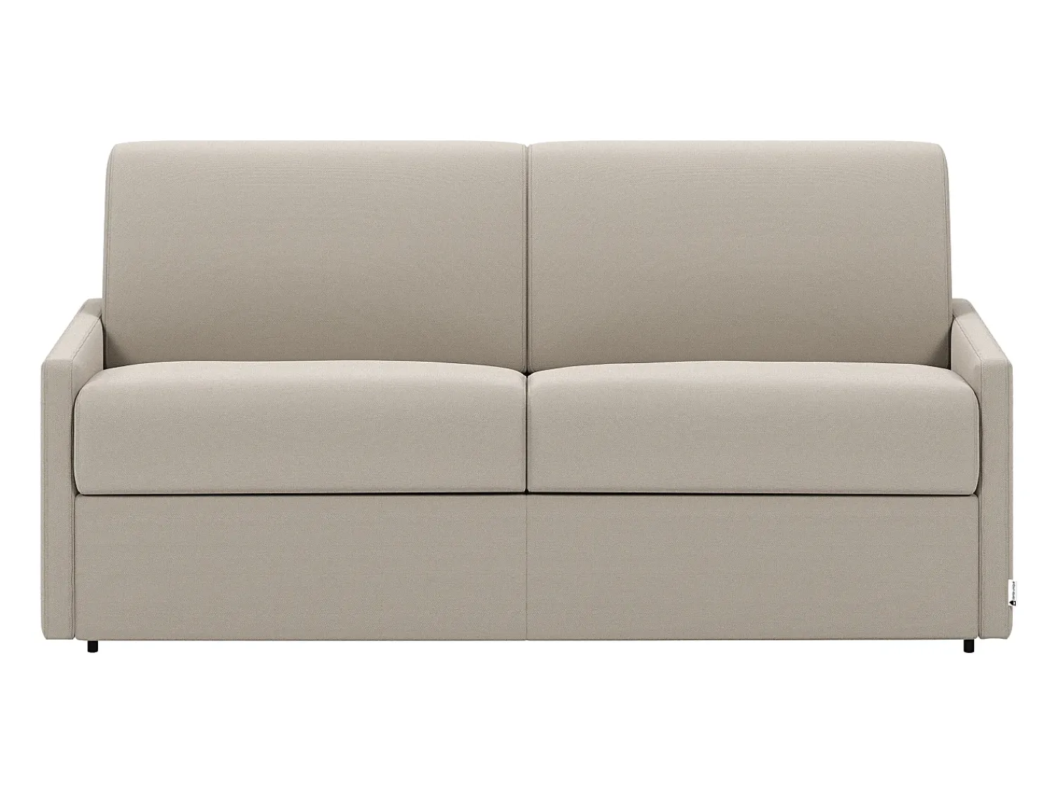 Discount Vente-unique Sofá cama 3 lugares colchão de 22 cm tecido cinzento CALIFE Bege