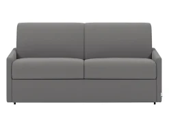 Sofá|Vente-unique Sofá cama 3 lugares colchão de 22 cm tecido cinzento CALIFE Cinzento claro