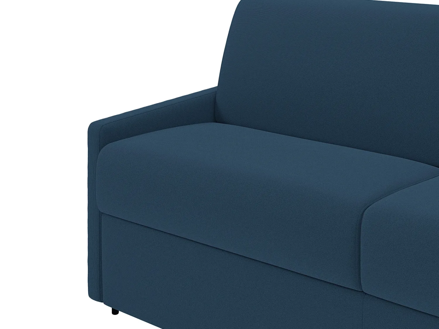 Vente-unique Sofá cama 4 lugares colchão de 22 cm tecido cinzento CALIFE^ Sofá