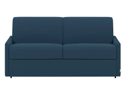 Vente-unique Sofá cama 4 lugares colchão de 22 cm tecido cinzento CALIFE^ Sofá