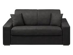Best Vente-unique Sofá cama 2 lugares em tecido Cinzento escuro colchão de 22 cm EMIR Cinza antracite