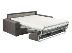 Vente-unique Sofá cama 2 lugares em tecido colchão de 14 cm EMIR^ Sofá