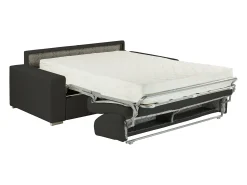 Vente-unique Sofá cama 2 lugares pele sintética colchão de 22 cm EMIR^ Sofá