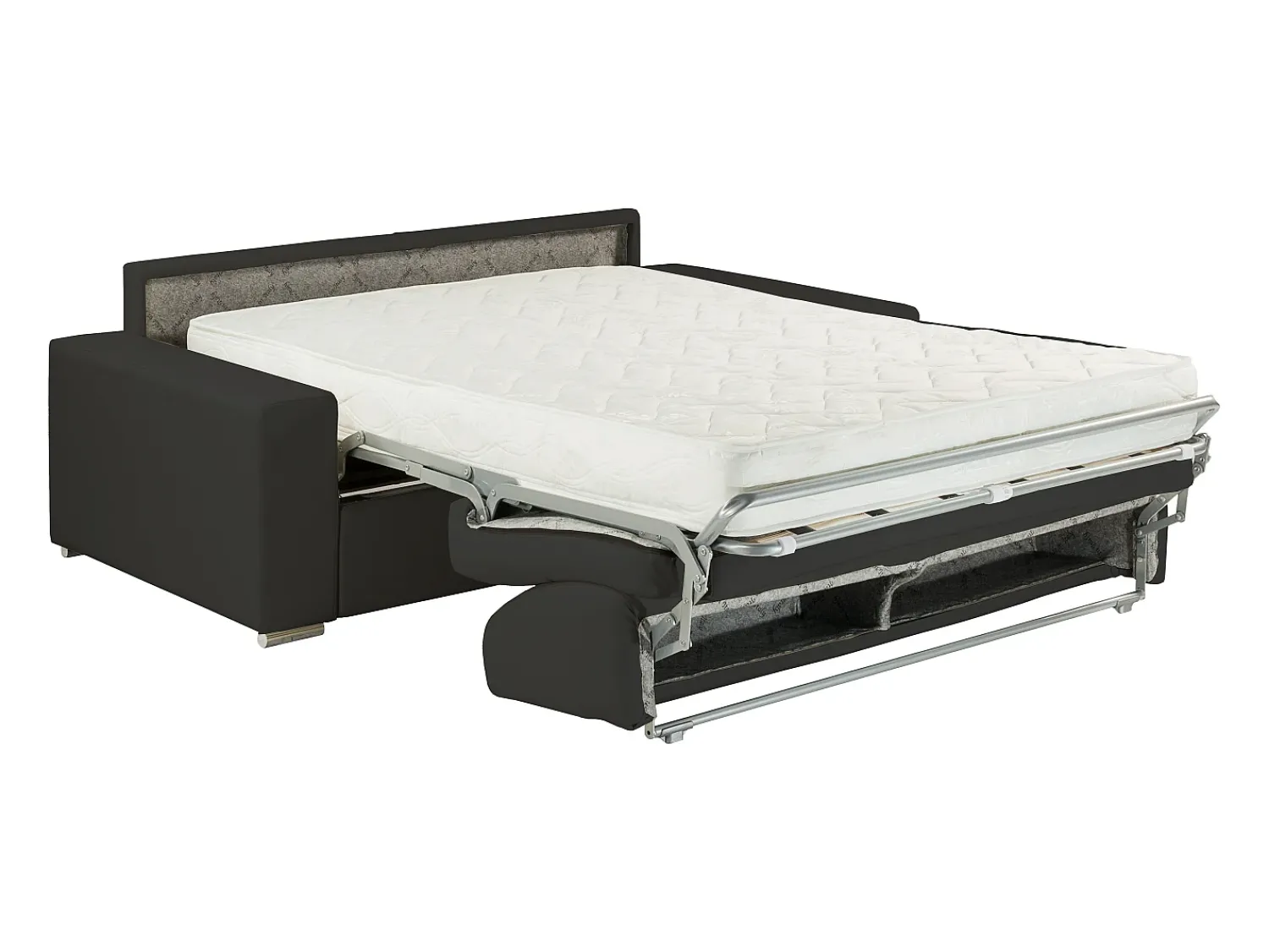 Vente-unique Sofá cama 2 lugares pele sintética colchão de 18cm EMIR^ Sofá