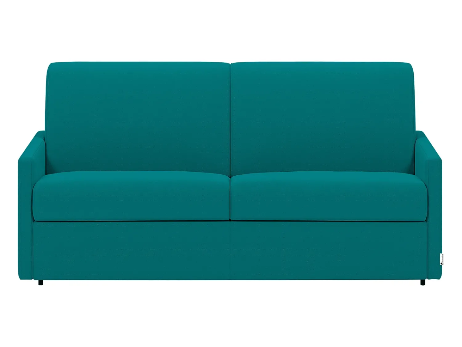 Sofá*Vente-unique Sofá cama 4 lugares rapidamente convertível em tecido Cinza CALIFE Azul turquesa