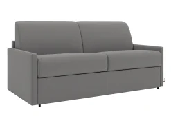 Discount Vente-unique Sofá cama 2 lugares rapidamente convertível 22 cm tecido cinzento CALIFE Cinzento claro