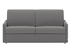 Sofá|Vente-unique Sofá cama 3 lugares rapidamente convertível em tecido Cinza CALIFE Cinzento claro