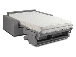 Best Vente-unique Sofá cama 3 lugares rapidamente convertível 18 cm tecido cinzento VIZIR Azul