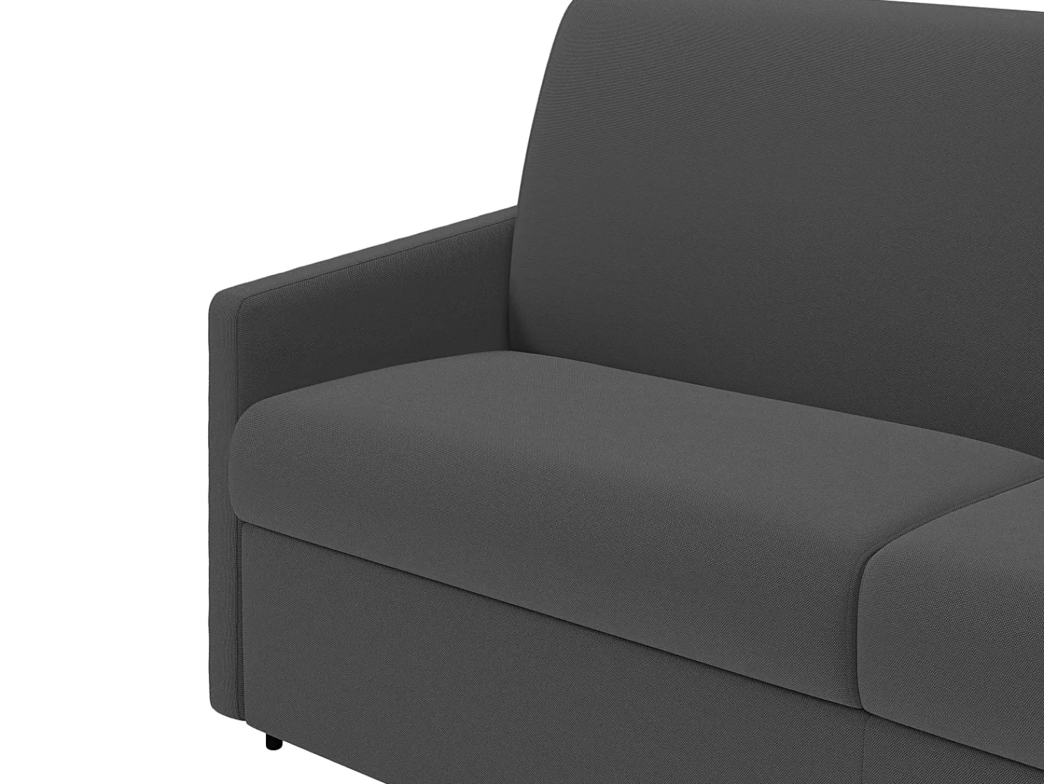 Vente-unique Sofá cama 4 lugares rapidamente convertível em tecido Cinza CALIFE^ Sofá
