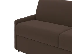 Vente-unique Sofá cama 2 lugares rapidamente convertível 22 cm tecido cinzento CALIFE^ Sofá