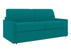 Vente-unique Sofá cama 2 lugares rapidamente convertível 22 cm tecido cinzento CALIFE^ Sofá