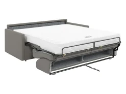 Outlet Vente-unique Sofá cama 2 lugares rapidamente convertível 18 cm tecido cinzento CALIFE Cinzento claro