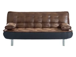 Vente-unique Sofá cama clic clac cor caramelo - MISHAN Castanho