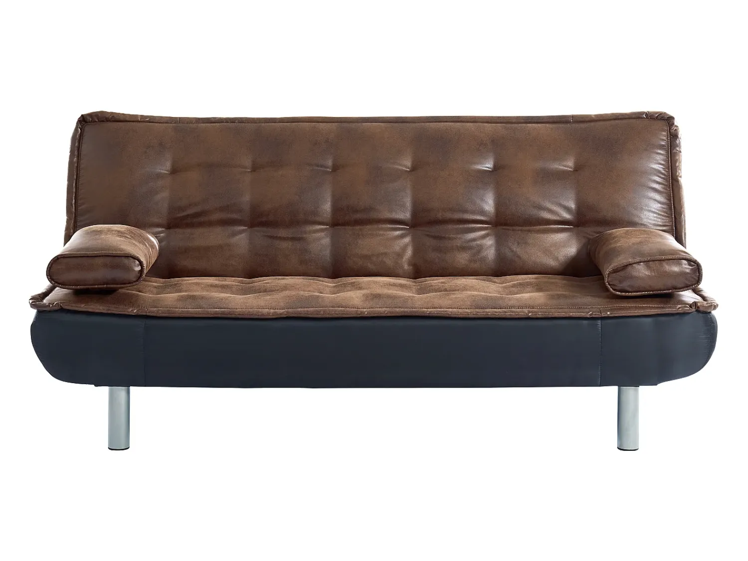 Vente-unique Sofá cama clic clac cor caramelo - MISHAN Castanho