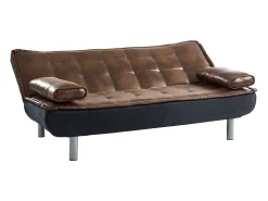 Vente-unique Sofá cama clic clac cor caramelo - MISHAN Castanho