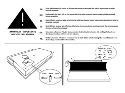Concept-Usine Sofá Cama Conversível 3 Lugares com Mesa Central INVERNESS^ Sofá