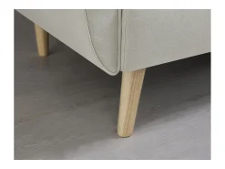 Sofá*Concept-Usine Sofá Cama Conversível Escandinavo 3 Lugares MALMO Veludo Azul Noite Bege