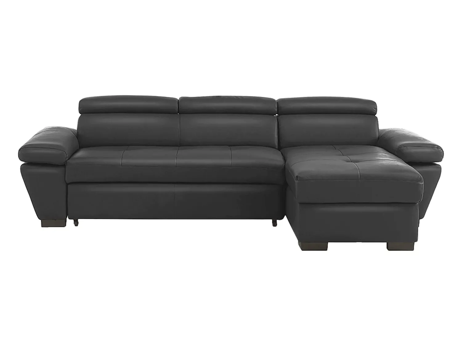 Sale LINEA SOFA Sofá cama de canto direito em dois materiais cinzento escuro JONOVA Cinza antracite