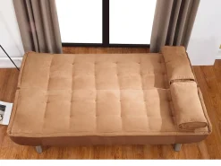 Sofá*Vente-unique Sofá cama de sistema clic clac em cor caramelo - MISHAN Castanho