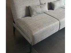 Hot Dmora Sofá cama Dfavill, Sofá cama de tecido, Sofá cama com abertura click-clack, Sofá cama com almofadas, 190x70h80 cm, Cinza Cinzento