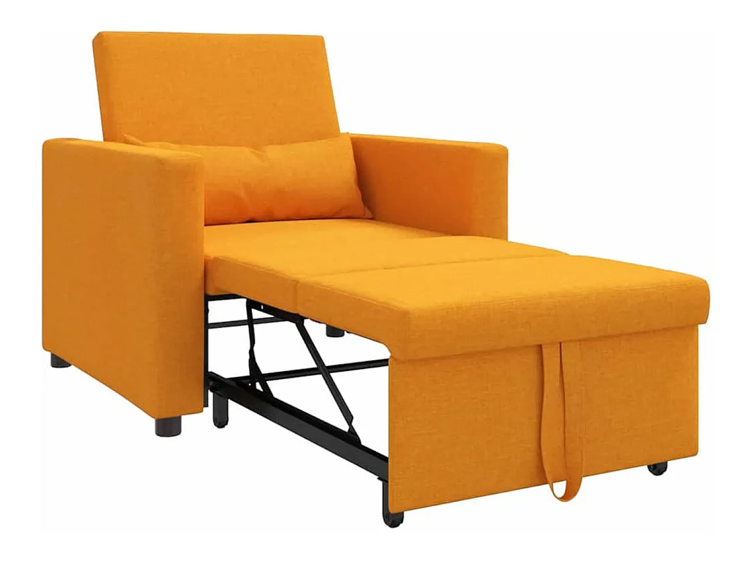 Outlet Sofá cama single Amarelo-escuro 90x165x87 cm tecido SHL521009 Amarelo mostarda