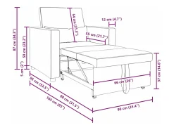 Outlet Sofá cama single Amarelo-escuro 90x165x87 cm tecido SHL521009 Amarelo mostarda