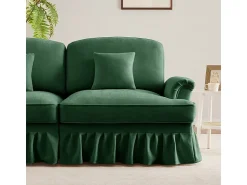 DripeX Sofá Cantinho Modular 3 Lugares em U - Chenille - Capa Removível e 2 Pufs - 272x140x93cm -^ Sofá