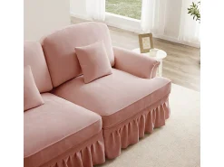 DripeX Sofá Cantinho Modular 3 Lugares Chenille - Capa Removível e Puf Móvel - 272x140x93cm -^ Sofá