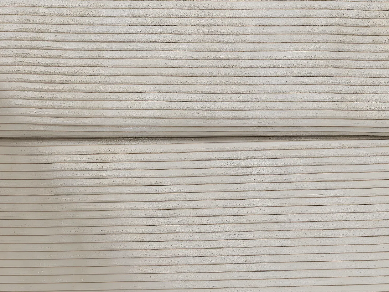 Sofá*Vente-unique Sofá canto convertível abert. rápida veludo canelado , cama ripas largas 140cm VIZIR Bege