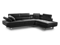 Sofá*Saldosystocks Sofá Chaise Longue de Canto Daniela 262cm Cinza, Chaise Direita Cinzento