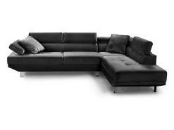 Saldosystocks Sofá Chaise Longue de Canto Daniela 262cm Cinza, Chaise Esquerda^ Sofá