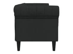 Best Sofá chesterfield 3 lugares tecido PT841941 Preto