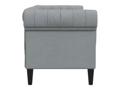 Sofá* Sofá chesterfield de 2 lugares tecido -claro PT870489 Cinzento