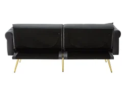 Clearance Sofá Cinza de 2 Lugares - Sofá com Encosto e Braços Ajustáveis ​​​​- 6 Pernas em Metal - para Sala de Estar e Quarto Cinzento