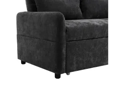 Best Sofá com suporte para telemóvel e bolso - encosto ajustável - para sala de estar e quarto Cinzento