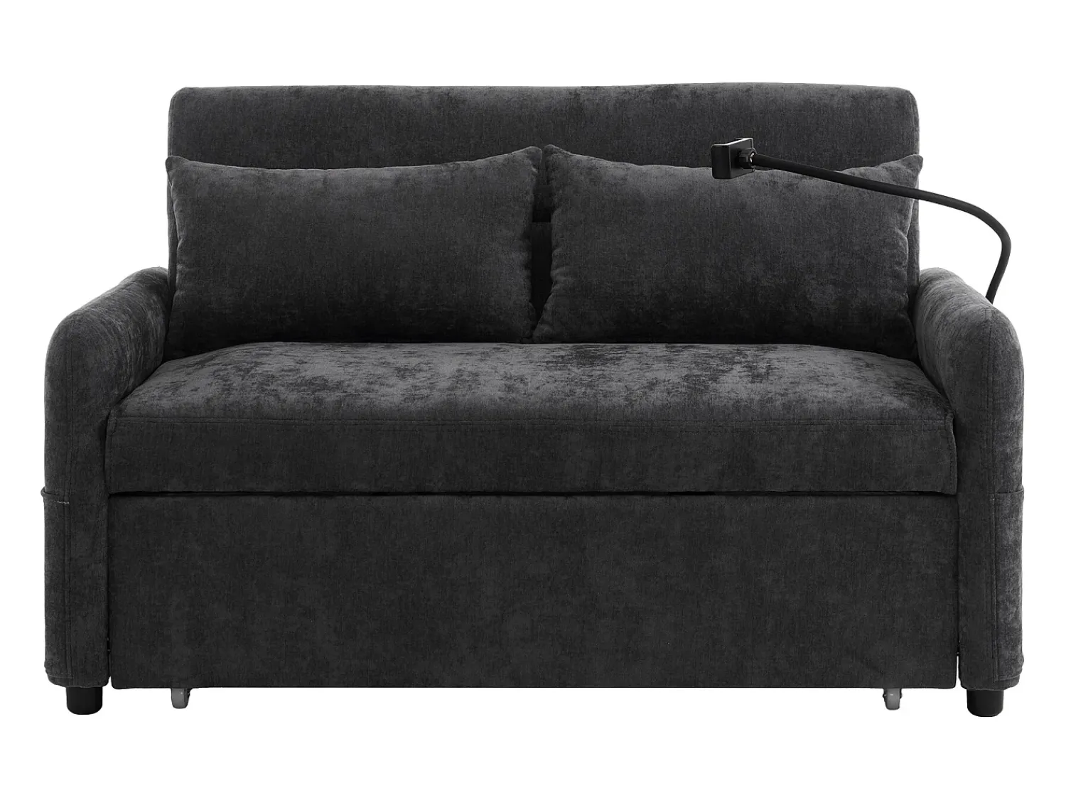 Best Sofá com suporte para telemóvel e bolso - encosto ajustável - para sala de estar e quarto Cinzento