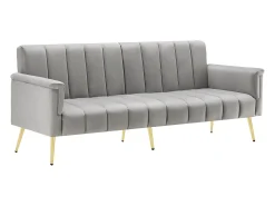 Sofá* Sofá reto - com encosto e braços ajustáveis ​​- para sala de estar e quarto Cinzento