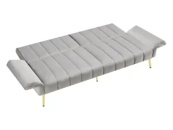 Sofá* Sofá reto - com encosto e braços ajustáveis ​​- para sala de estar e quarto Cinzento