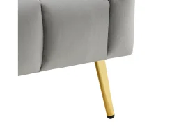 Sofá* Sofá reto - com encosto e braços ajustáveis ​​- para sala de estar e quarto Cinzento