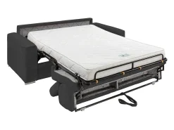 Sale Vente-unique Sofá convert. abert. ráp. veludo canel. cinza, cama ripas largas 160cm, colchão 14cm VIZIR Cinzento