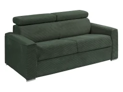 Vente-unique Sofá convert. abert. ráp. veludo canel. , cama ripas largas 160cm, colchão 14cm VIZIR^ Sofá