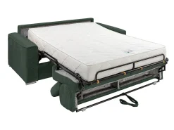 Discount Vente-unique Sofá convert. abert. ráp. veludo canel. , cama ripas largas 140cm, colchão 22cm VIZIR Verde